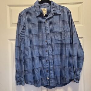 BLAKE SHELTON LANDS END Size L Flannel Button Down‎ Shirt
